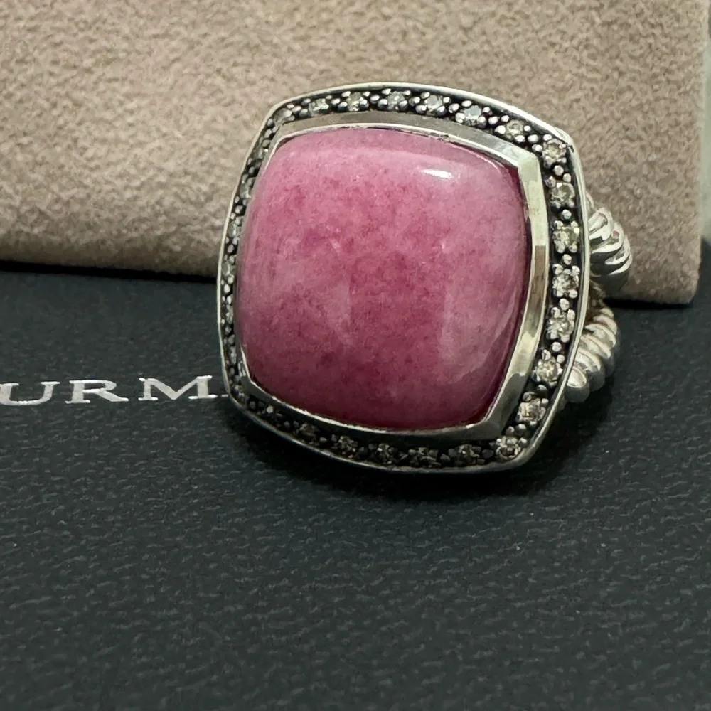 David Yurman Moonlight Ice Rhodolite Diamond Albion Ring